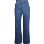 Jeans azules de algodón de cintura alta rebajados de verano Tory Burch desteñido para mujer 