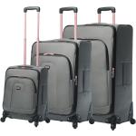 Set de maletas grises con ruedas 