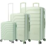 Set de maletas verdes con ruedas 