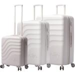 Set de maletas blancas con ruedas 