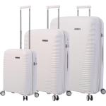 Set de maletas blancas con ruedas 