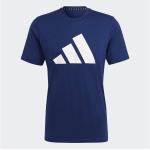 Camisetas azul marino de manga corta manga corta con logo adidas para hombre 