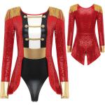 Disfraces rojos de poliester de cosplay tallas grandes manga larga vintage con purpurina talla 3XL para mujer 
