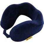 Travel Blue Almohada cervical de viaje de espuma viscoelástica, cómoda almohada ergonómica con funda de poliéster suave y excelente cabeza, color azul, 28 cmx27 cmx12 cm