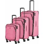 Set de maletas rosas de poliester rebajadas con cierre Travelite 
