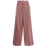 Pantalones rosas de terciopelo de tiro bajo rebajados ancho W38 Dsquared2 talla L para mujer 