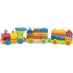 Trenes multicolor de madera infantiles 
