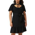 Vestidos informales negros de viscosa tallas grandes mini con cuello alto informales Trendyol talla 5XL para mujer 