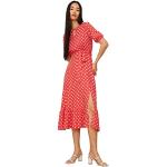 Vestidos rojos de viscosa de lunares informales con lunares Trendyol talla XL para mujer 