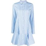 Vestidos camiseros azules de algodón rebajados manga larga con rayas Ralph Lauren Lauren talla XS para mujer 