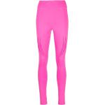 Leggings estampados rosa neón de poliester rebajados con logo adidas Adidas by Stella McCartney talla L de materiales sostenibles para mujer 