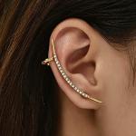 Ear cuffs doradas de oro hechas a mano hippie para mujer 