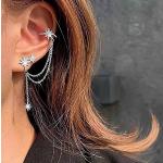 Ear cuffs de vidrio hechas a mano vintage para mujer 