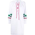 Túnicas vestido blancas de algodón floreadas Miu Miu con bordado talla L para mujer 