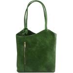 Bolsos verdes de cuero de la fútbol con aislante térmico floreadas Tuscany Leather para mujer 