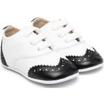 Zapatos blancos de goma con puntera redonda rebajados con cordones formales con logo Andrea Montelpare talla 17 para bebé 