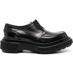 Zapatos negros de goma con puntera redonda con cordones formales con logo talla 46 para mujer 