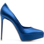 Zapatos azules de goma con plataforma con tacón más de 9cm con logo LE SILLA talla 39 para mujer 