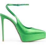 Zapatos verdes fluorescentes de goma con plataforma rebajados con tacón más de 9cm LE SILLA talla 39 para mujer 
