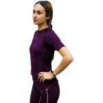 Camisetas deportivas lila de poliester manga corta con cuello redondo Umbro talla S para mujer 
