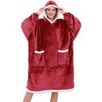 Cárdigans con capucha rojos de piel para navidad Talla Única para mujer 