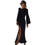 Túnicas vestido negras de poliester tallas grandes informales con crochet Talla Única para mujer 