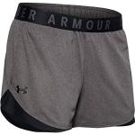 Under Armour Play Up Shorts 3.0, Corto mujer, Carbon Heather / Black / Black, L