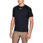 Camisetas deportivas negras de poliester manga corta transpirables con logo Under Armour Qualifier talla XL para hombre 