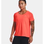 Camisetas deportivas naranja de poliester rebajadas Under Armour Rush talla S para mujer 