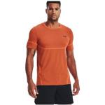 Camisetas deportivas naranja de nailon rebajadas transpirables Under Armour Rush talla XL para hombre 