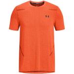 Camisetas deportivas naranja de nailon rebajadas transpirables Under Armour Vanish talla S para hombre 