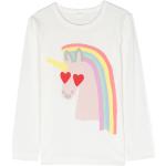 Camisetas blancas de algodón de manga larga infantiles STELLA McCARTNEY Kids con motivo de unicornios 