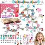 Pulseras multicolor de perlas de perlas para navidad infantiles 