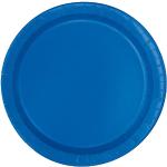 Unique- Platos de Papel Ecológicos-23 cm Azul Rey-Paquete de 16, Color royal blue (31770EU)