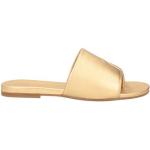 Sandalias doradas de goma de cuero metálico Unisa talla 38 para mujer 