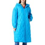 Abrigos azules celeste de poliester con capucha  acolchados United Colors of Benetton talla S para mujer 