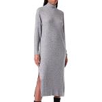 Vestidos grises de viscosa con aberturas con cuello alto informales United Colors of Benetton talla S para mujer 