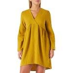 Vestidos asimétricos amarillos de gasa con escote asimétrico informales United Colors of Benetton talla M para mujer 