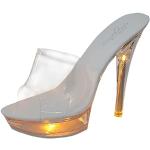 Zapatos amarillos de tacón informales acolchados talla 39 para mujer 
