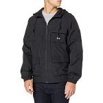 Abrigos negros de nailon con capucha  con escote cruzado con forro Clásico Urban Classics talla L para hombre 