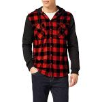 Urban Classics Hooded Checked Flanell Sweat Sleeve Shirt Sudadera, Multicolor (blk/Red/bl 283), M para Hombre