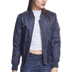 Urban Classics Ladies Basic Bomber Jacket Chaqueta, Azul Navy, XS para Mujer