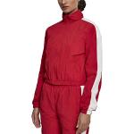 Urban Classics Ladies Short Striped Crinkle Track Jacket Chaqueta, Rojo (Red/Wht 00202), Medium para Mujer