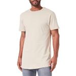 Camisetas deportivas beige de algodón rebajadas manga corta con cuello redondo Clásico Urban Classics talla XL para hombre 
