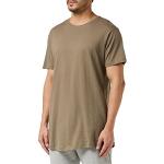 Camisetas deportivas verde militar de algodón rebajadas tallas grandes manga larga con cuello redondo militares Urban Classics talla XXL para hombre 