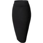 Faldas rectas negras oficinas talla XL para mujer 