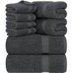 Juegos de toallas grises de algodón rebajados 30x30 en pack de 8 piezas 