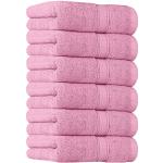 Juegos de toallas rosas de algodón rebajados en pack de 6 piezas 