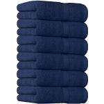 Juegos de toallas azul marino de algodón rebajados en pack de 6 piezas 