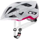 Cascos rosa neón de ciclismo Uvex Active para mujer 